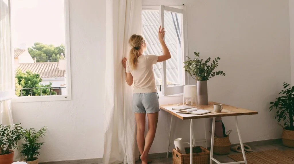 Aération naturelle d’une maison pendant les fortes chaleurs pour conserver un intérieur frais sans climatisation – Clara Sécher, Maison TOA, architecte d’intérieur et home organiser à Beaucaire, Nîmes, Arles et Avignon.